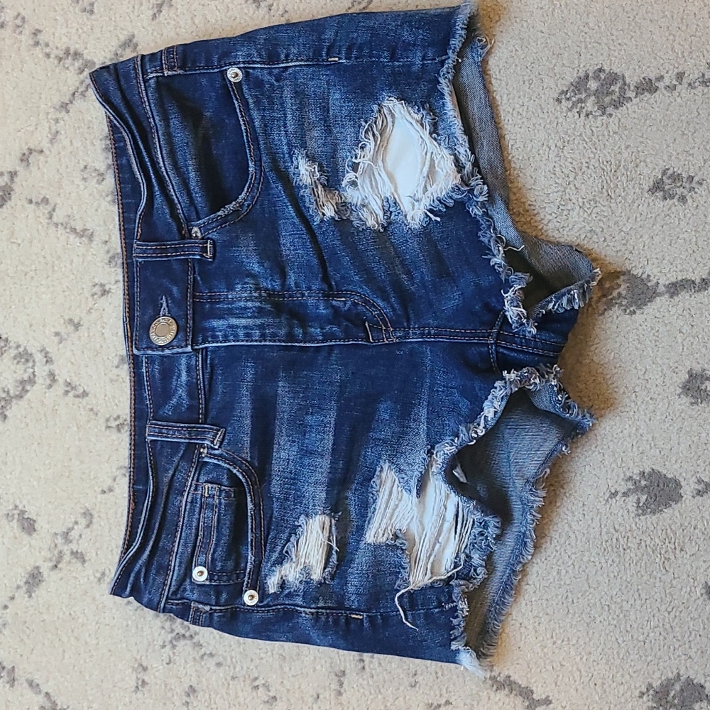 American Eagle High Rise Jean Shortie Shors Size 4